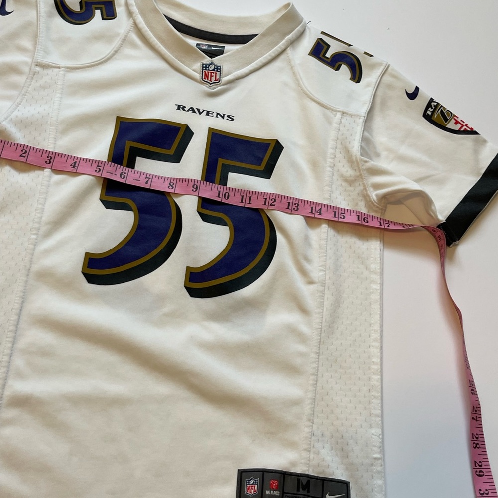 Youth Baltimore Ravens Terrell Suggs Nike White Game Jersey Size M - Picture 7 of 8
